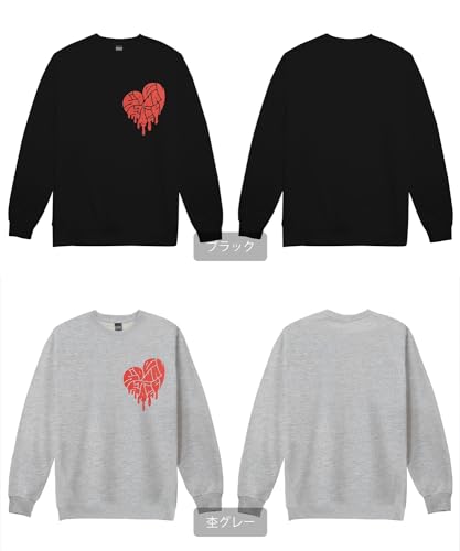 [IMPROVES] [SIDEWAYSTANCE] Drip Logo Heart Fleece Sweatshirt
