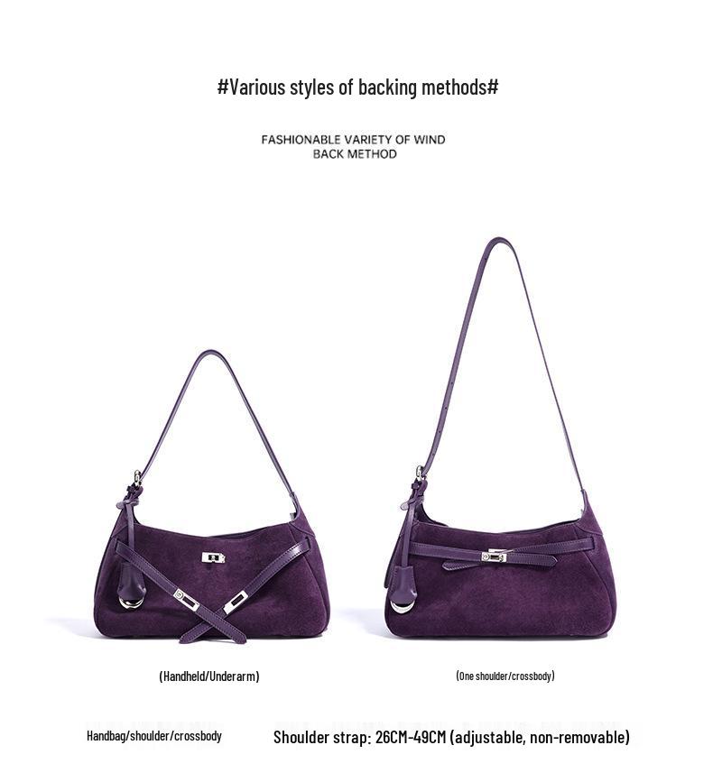 2025 Frosted Leather Women's Underarm & Crossbody Handbag - Versatile Commuter Small Square Bag