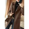 Women's Woolen Cashmere Coat Autumn and Winter Mid-length Woolen Woolen Casual Style Coat