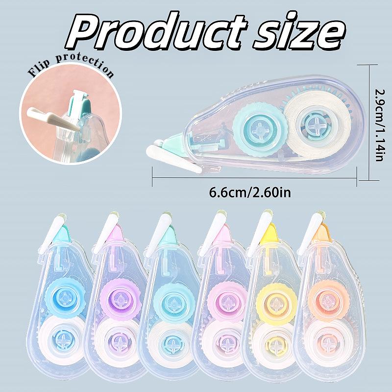 High-Capacity Silent Correction Tape: Student-Friendly, Portable, and Smooth with Cute Design