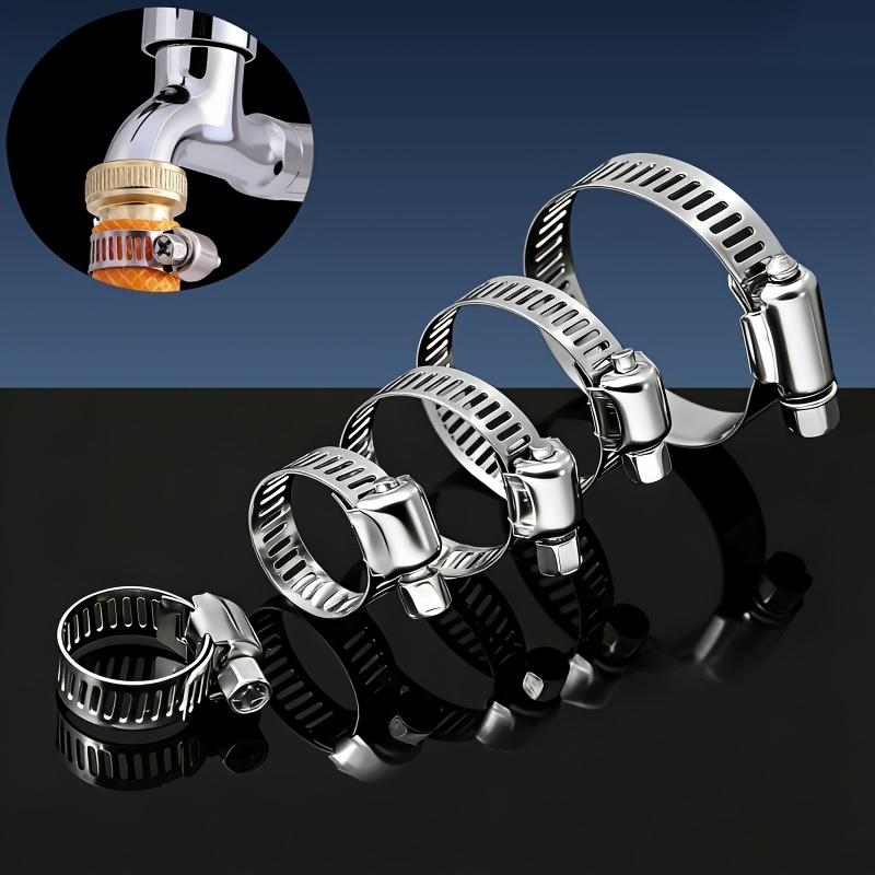 25Pcs Adjustable Stainless Steel Hose Clamps Assortment Kit, Worm Gear Pipe, Fuel LineHeavy Duty for Plumbing, Washing Machine