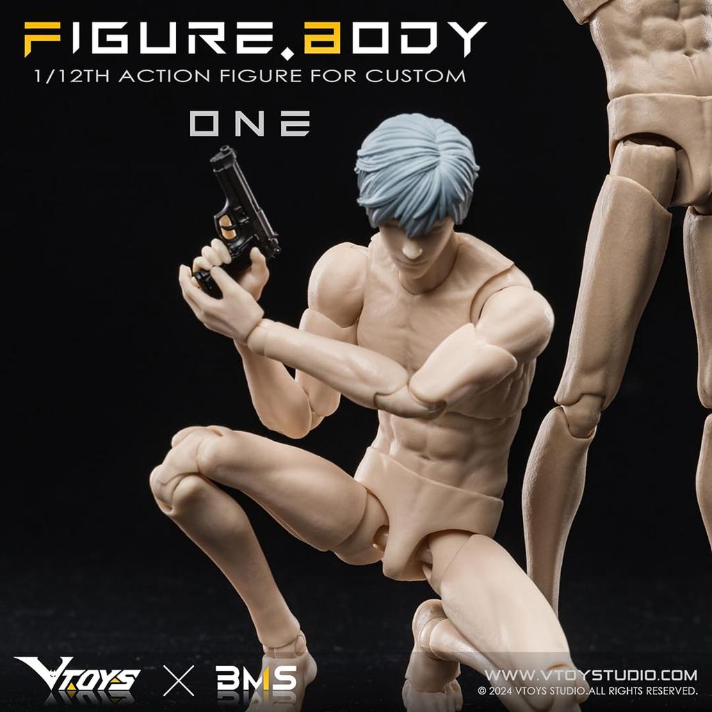 VTOYS x BMS ONE VB002 White Skin Scale PVC POM Movable Figure 1/12 & Pre-painted