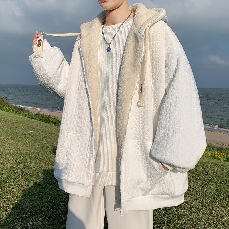 Early autumn 2025 new hooded spring and autumn fashion early autumn lazy wind sweater oversize zipper M