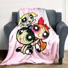 1pc Powerpuff Girls Flannel Throw Blanket Lightweight Soft Warm All Season Blanket for Sofa, Bed, Travel,L1028122
