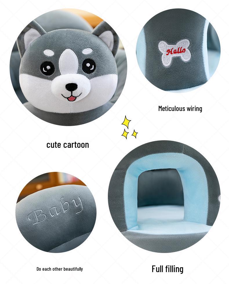 Plush Cartoon Infant Sofa: Anti-Fall Learning Seat for Toddlers