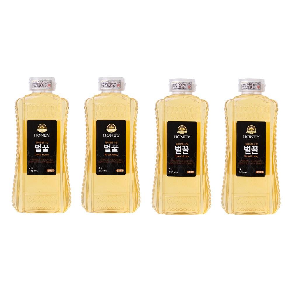 100% Domestic Pure Sugar-fed Honey 2kg 4 Pcs