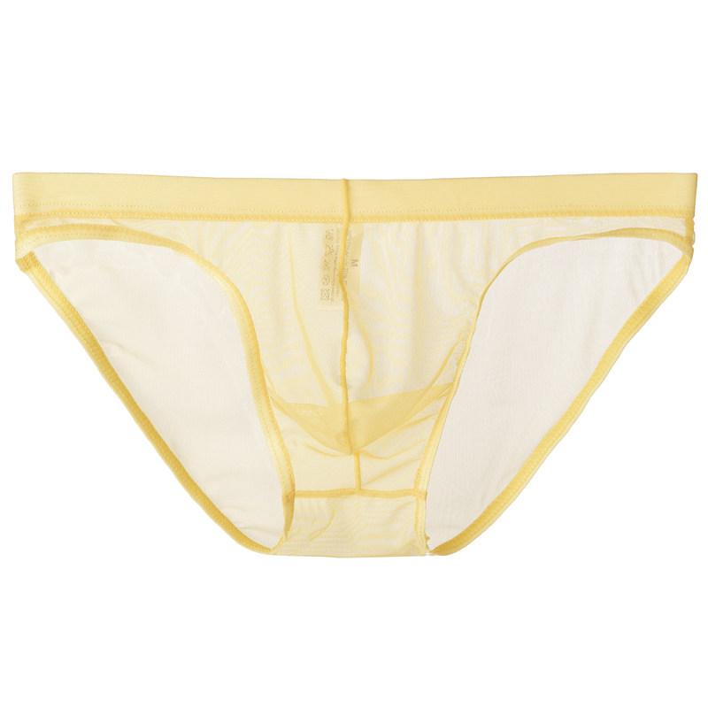 Youye Men's Low Waist Mesh Briefs - Breathable, Transparent, Sexy Pouch, Nude Feel for Young Men