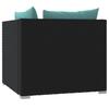 Vidaxl 2-Osobowa Sofa Ogrodowa Z Poduszkami, Czarna, Polirattan
