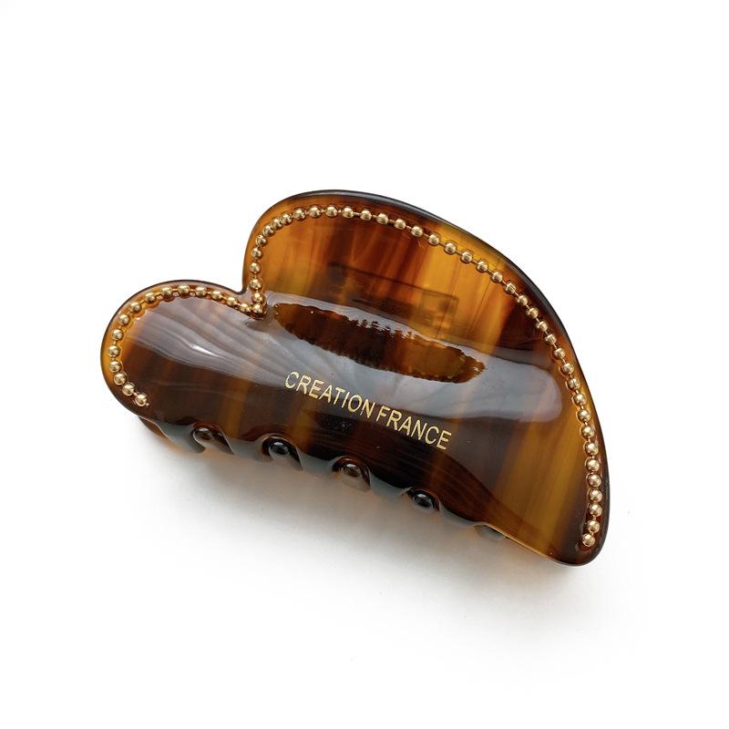 Nanrui Koreanischer Stil Farbverlauf Herz Acetat Haarspange für Damen - Vielseitige Mode Haifisch-Klammer