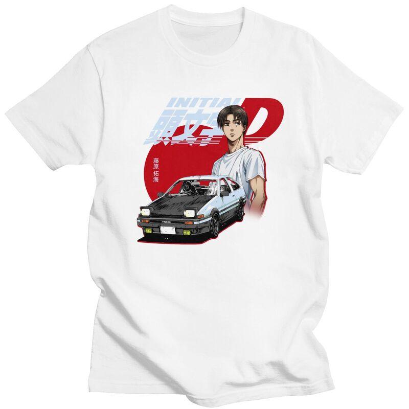 Custom Anime Initial D T Shirt for Men Tshirt Casual Tee Short Sleeve Tshirt Slim Fit Clothing
