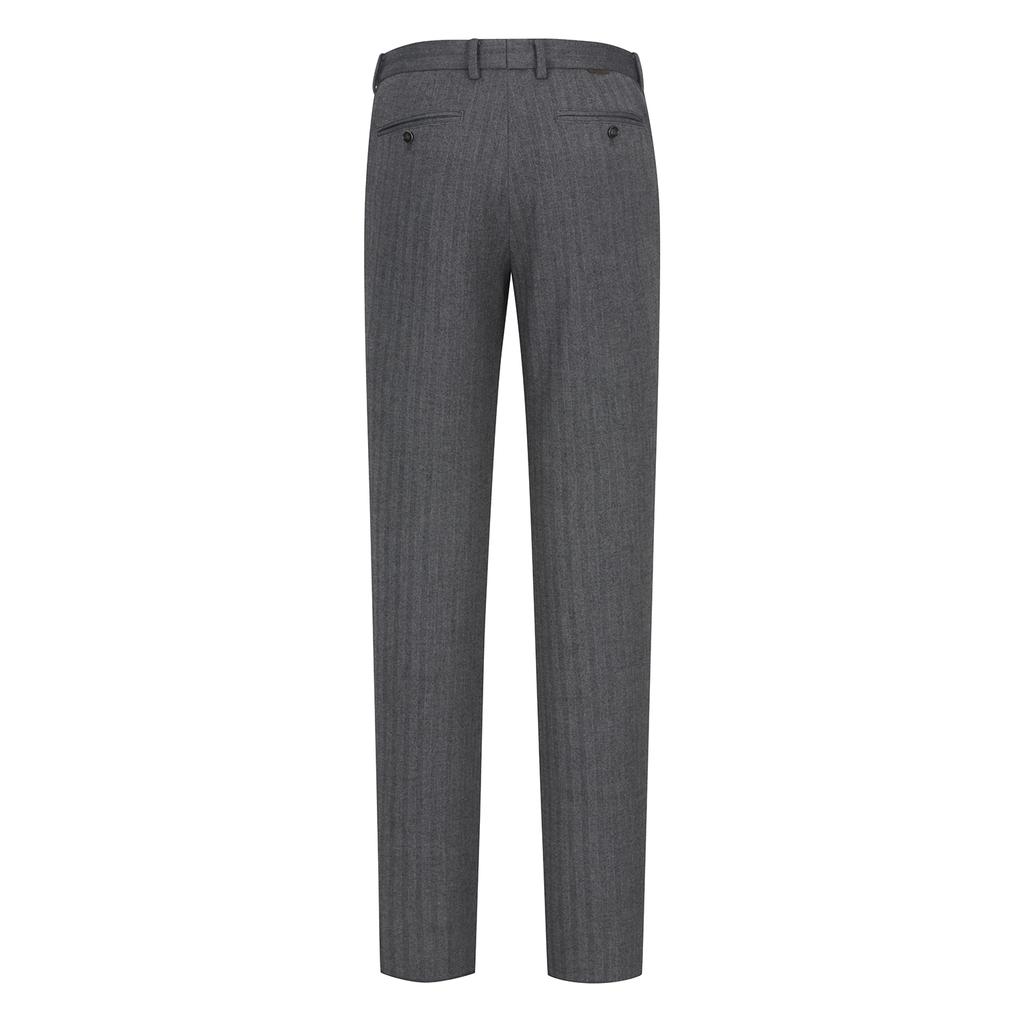 FERRAROMILANO Wool-Like Herringbone Slacks Gray (Am0Esl40234)