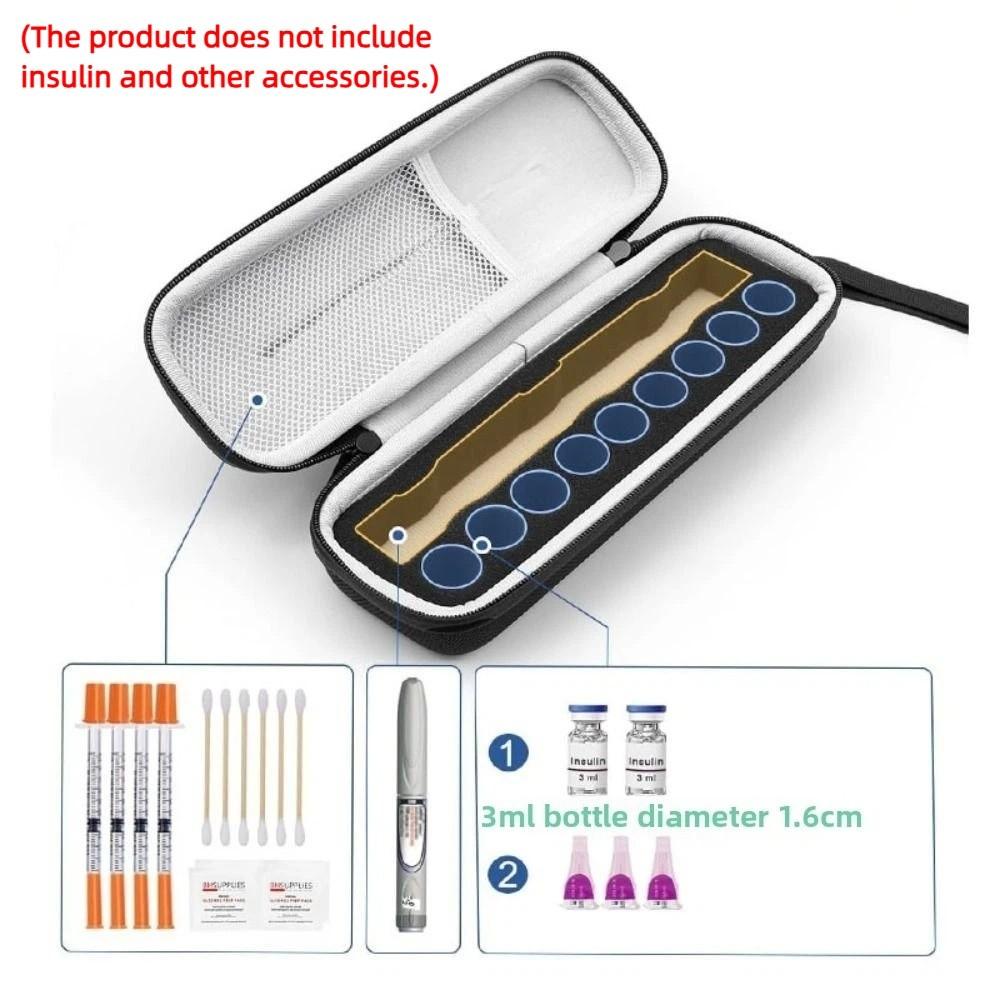 Waterproof Insulin Vial Protector 9 Slots Essential Oil Case Insulin Vial Storage Case  for Home