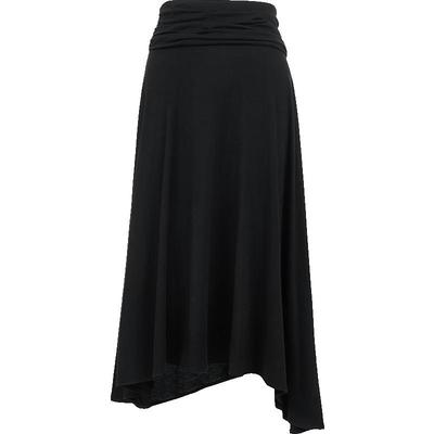 Pleated Irregular Hem A-line Skirt