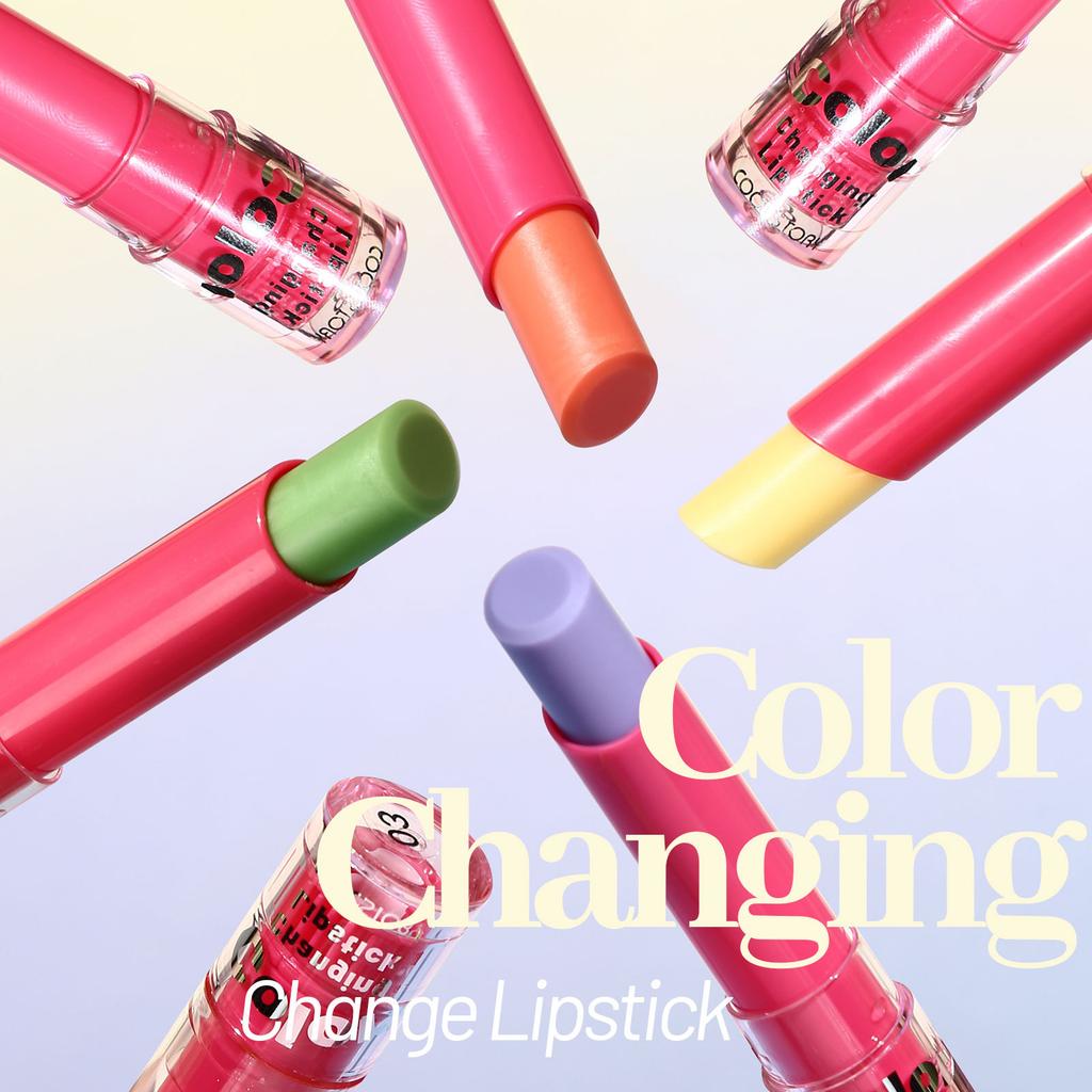 Moisturizing Lipstick Temperature Color-Changing Lip Balms Long-Lasting Smudge-Proof Waterproof Lipsticks for Hydration Repair