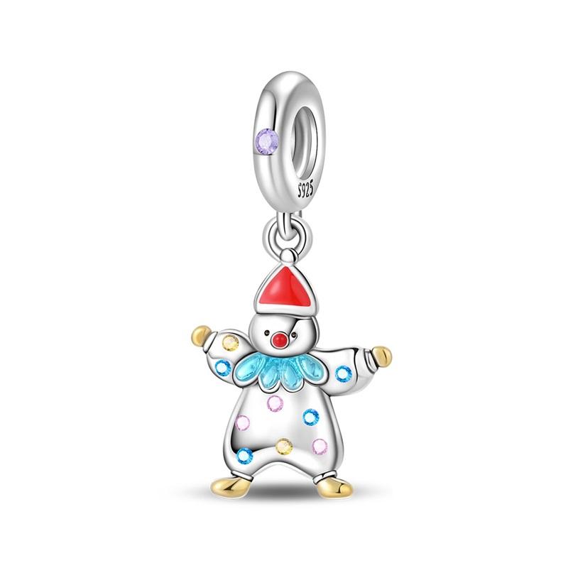 Original Kupferfarbe Clown Holzpferd Marionette Anhänger Perle Geeignet für Damen DIY Halsketten Armbänder Schmuck Geschenke