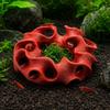 Safe Shrimp Shelter for Tank 3D Printed Aquarium Hideout Cave Wavy Hollow Ring Fish Shelter Environment Enhancer Breeding Hiding Hole Decor,