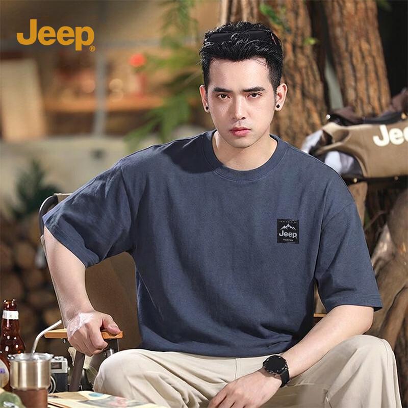 JEEP Men s Heavyweight Cotton Short Sleeve T-Shirt 4XL 18190₽
