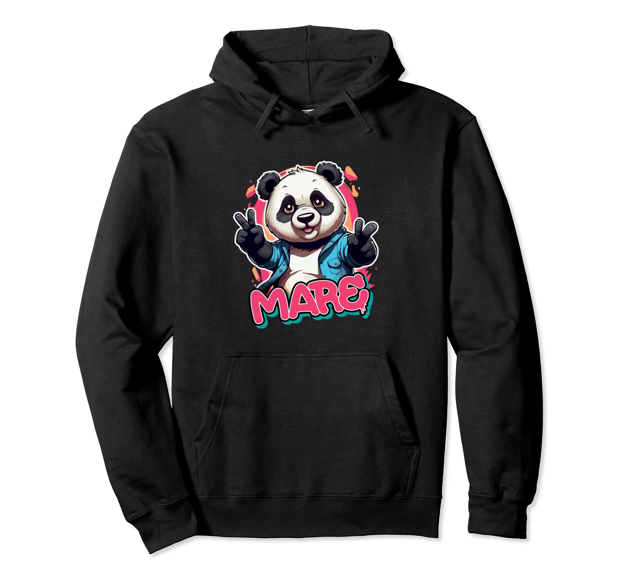 

MARE - Beautiful girl name with adorable Panda hoodie