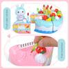 37 Pcs DIY Cutting Birthday Party Cake Toy Set Pretend Play Kitchen Food Toys Set Girls Boys Gift