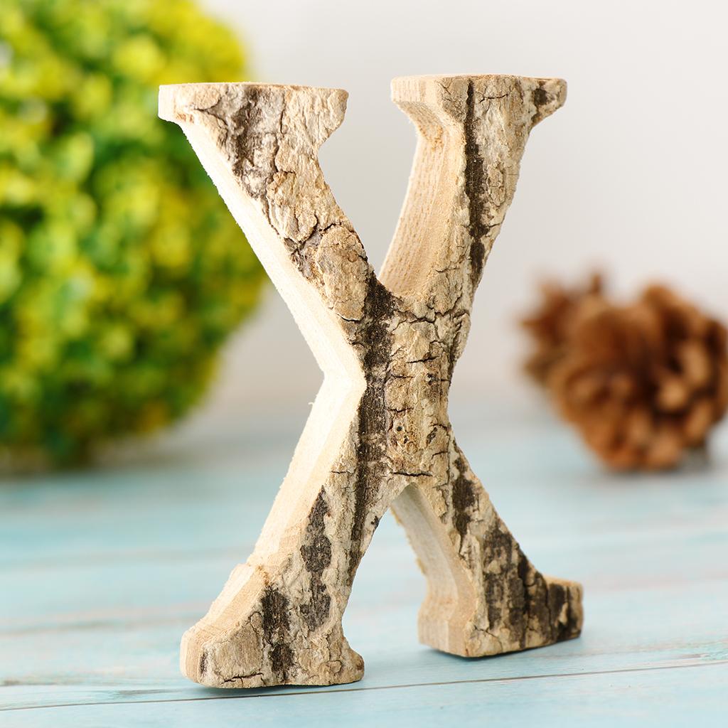 Handcraved Drevené písmená Čísla dverí Abeceda Písmeno Plávajúce meno