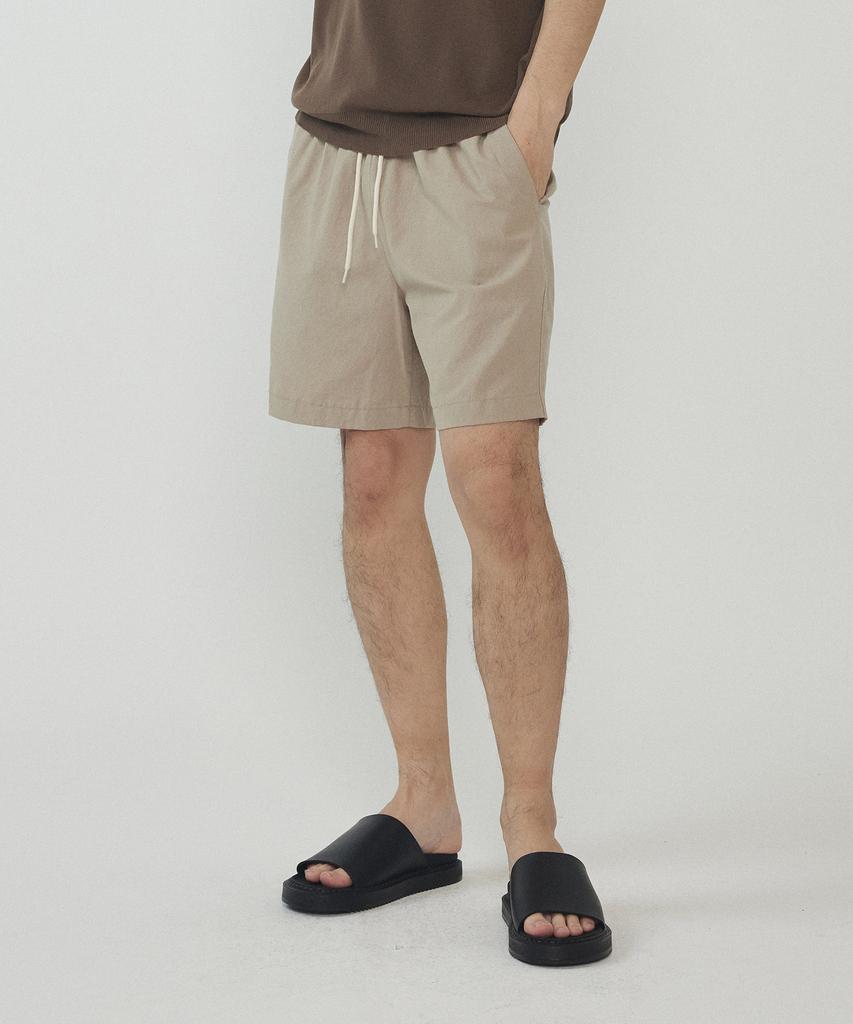 ANALOG MOOD Linen Shorts (Dark Beige)
