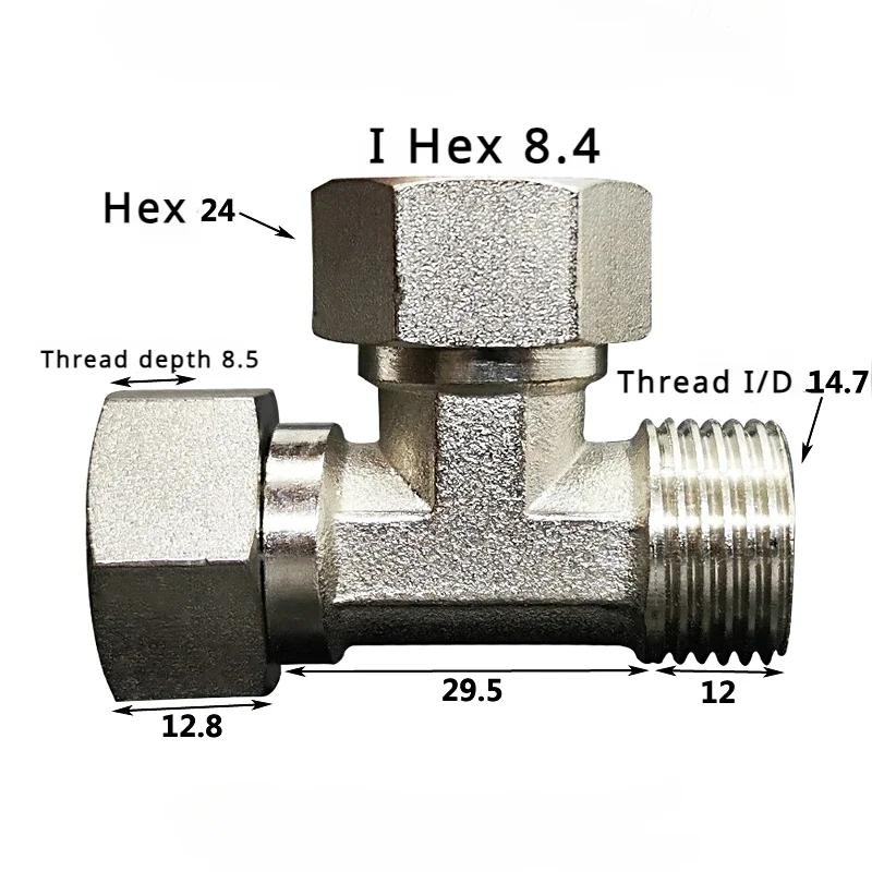Various Types DN15 1/2" BSPP Male Female Tee 3 Ways Brass Pipe Fitting Connector Splitter Block Home Garden