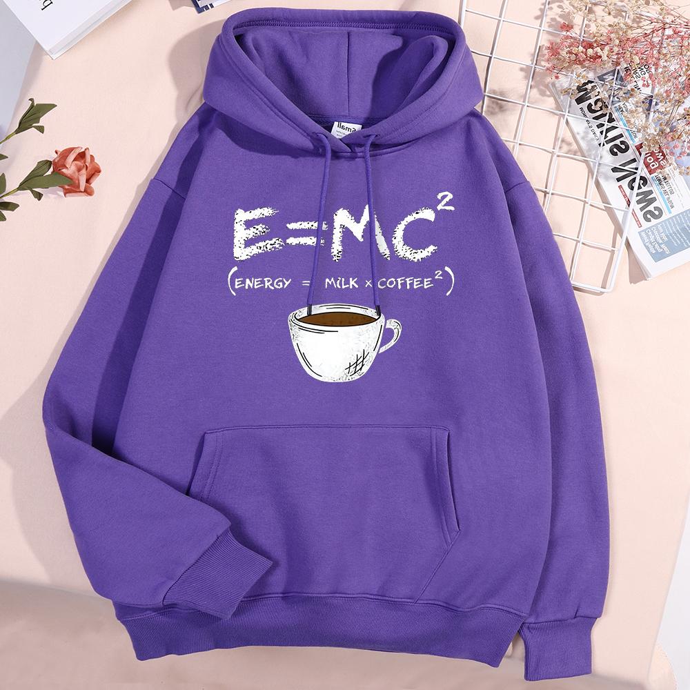 Energie Milchkaffee Lustige Formel Kapuzenpullover Herren Damen Niedliches Fitnesskleidung Muster Lockerer Pullover Herbst Pullover Partner Kapuzenpullover