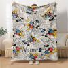 Custom Name Mickey Friends Adventure Blanket for Couch & Bed, Plush Cozy Fuzzy Blanket Super Soft & Warm Blankets for Fall and Winter. 090827