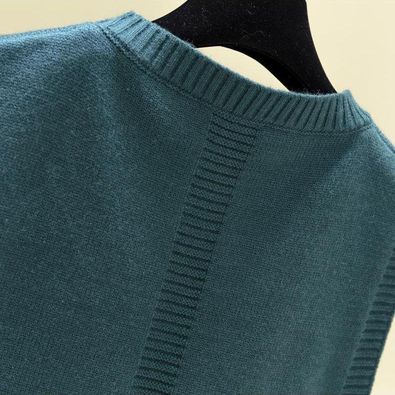 Women Loose Fit Knitted Waistcoat Vest Spring and Autumn Knit Sweater Outer Wear Hedging Waistcoat Loose Sweater