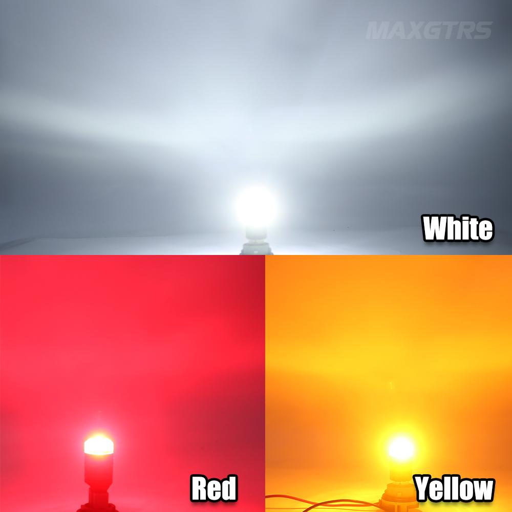 MAXGTRS 2X 7440 1157 7443 LED T20 W21W Bulbs 1156 BA15S P21W Turn Signal Light No Hyper Flash Canbus No Error Amber Yellow