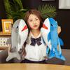 Tiger Head Shark Backpack Plush Toy Doll Big Shark Doll Children's Backpack Crossbody Bag Ragdoll
