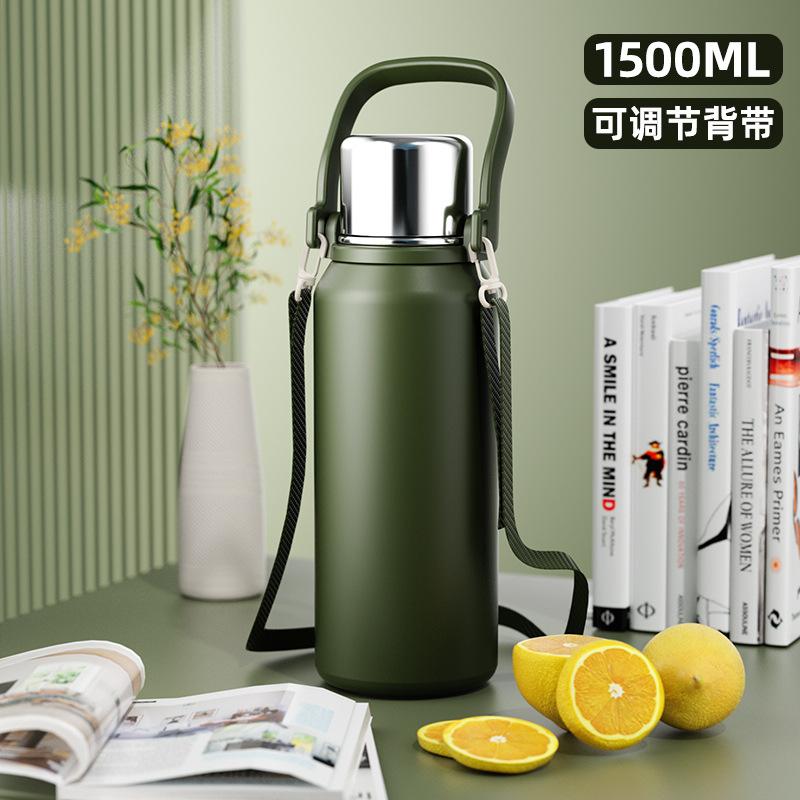 Tempered thermos cup Portable water cup Unisex with lid Anti-drop filter Tea cup 316 stainless steel
