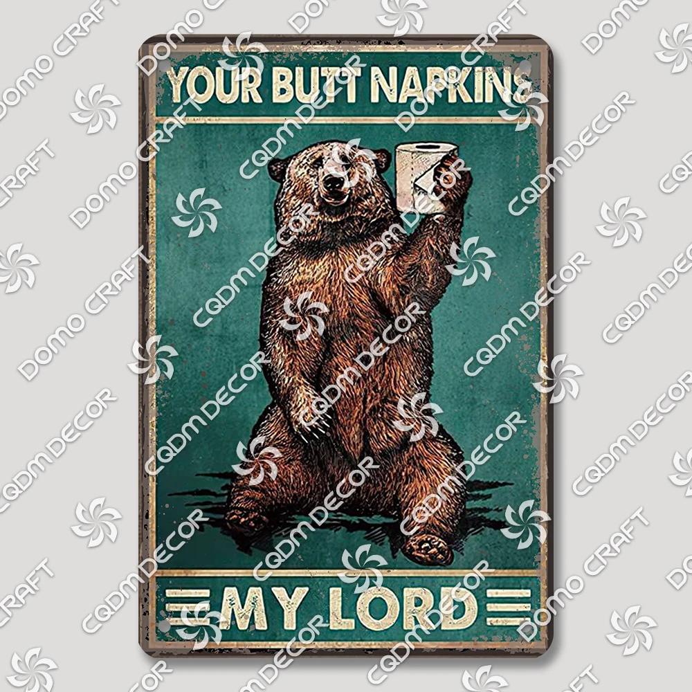 Vintage Retro Metal Tin Signs  Cute Owl Pig Cat and Funny WC Posters for Bathroom Mall BBQ Cafe Bar Pub Wall Decor