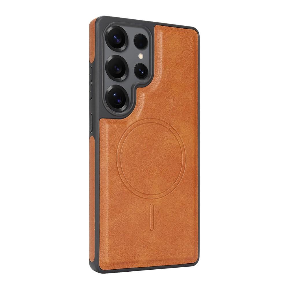 Case for Galaxy S26 Ultra - Leather/PU, Brown, With Stand