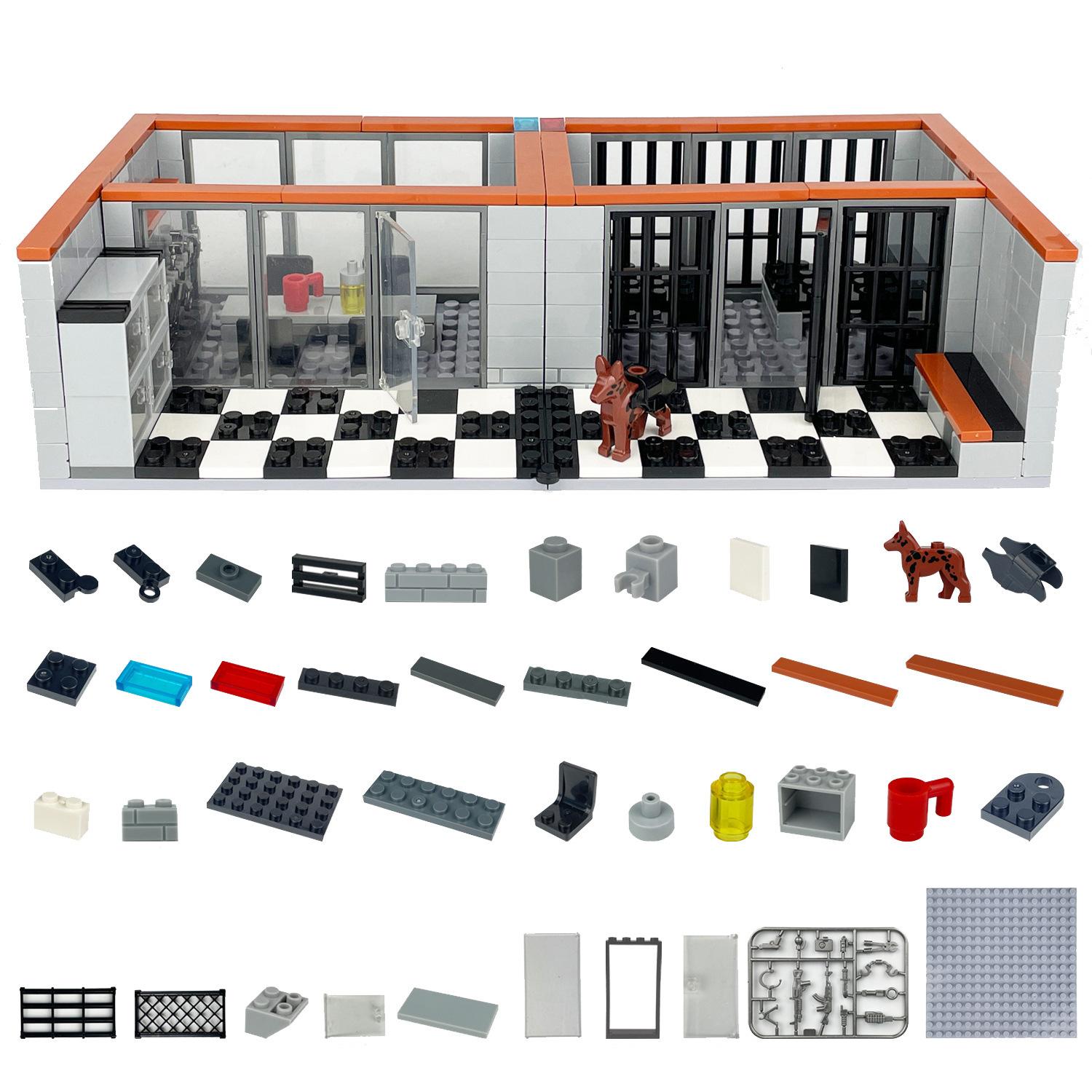 Eight Medieval Knights Castle Prison Tower 42162 Children S Small Particle Building Block Toys
