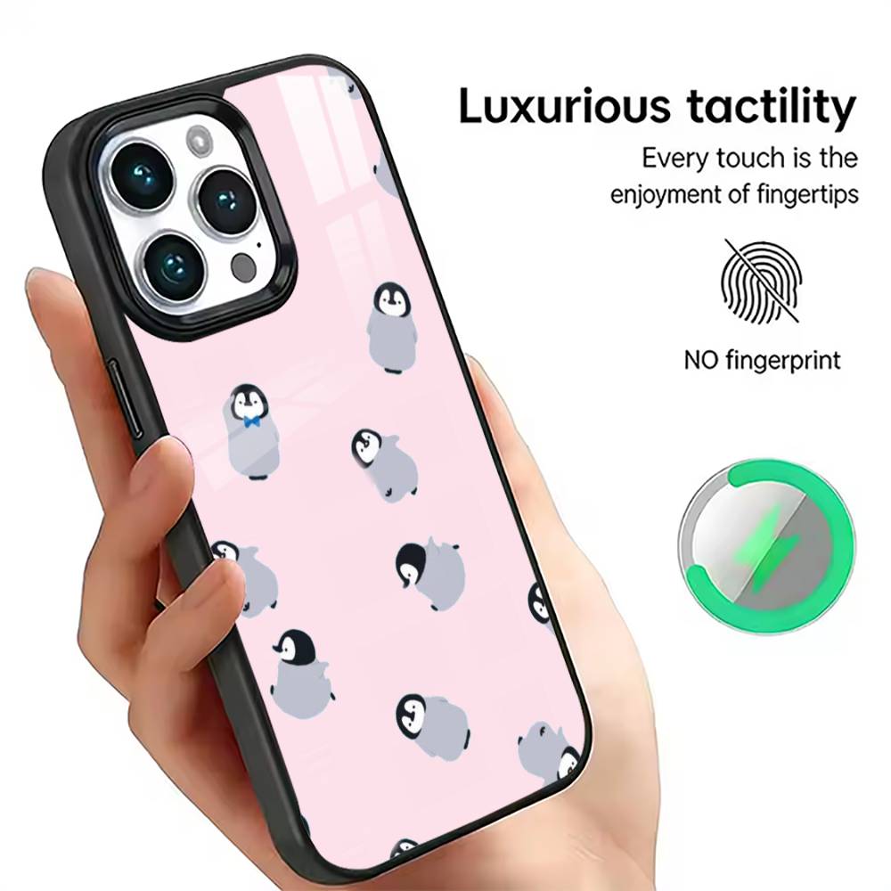 Niedliche Pinguin Handyhülle Für iPhone17,16,15,14,13,12,11 Plus,Pro Magnetisch Für Magsafe Kabelloses Laden