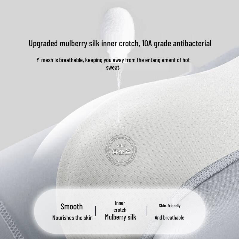 Nanjiren Men's 10A Antibacterial Pure Cotton Boxer Briefs