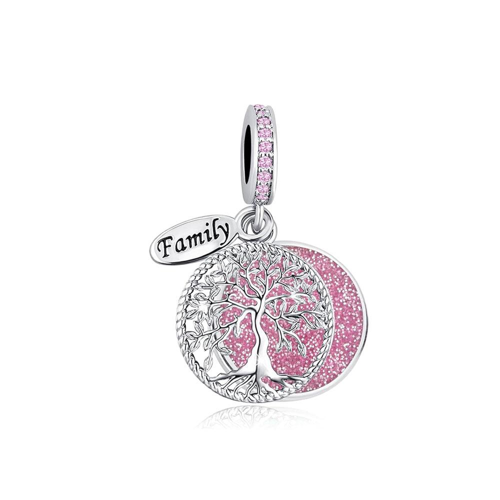 Pink 925 Sterling Silver Ladybug Lotus Perfume Bottle Charms Pendant for Bracelet DIY Women Jewelry