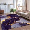 Purple Marble Area Rug, Machine Washable Design, Versatile Indoor Outdoor Carpet, Stylish Home Decor, Non Slip Floor Mat