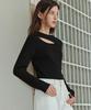 ZEROSTREET [2 Colors] Asymmetrical Slit Point Knit