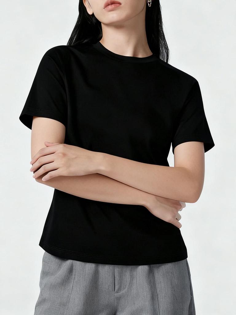 Pure Cotton Short Sleeve Unisex Summer Work & Team Shirts - Round Neck