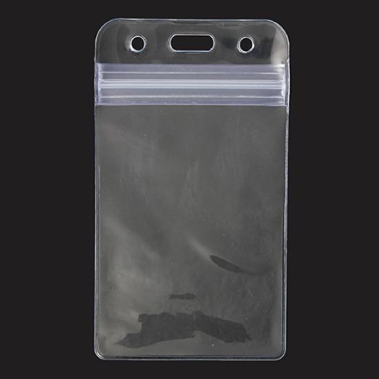 10Pcs Card Pouch Durable Lightweight Portable Waterproof Resealable Zip Type Holder for Library Cards