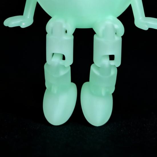 Figurina di Rosa Stampata in 3D Statua di Rosa Rossa Luminosa al Buio con Gambe Articolate Flessibili Regalo Romantico per Natale San Valentino Decorazione per la Casa