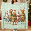 Funny Chicken Christmas Blanket:Cottagecore Holiday Farmhouse Decor