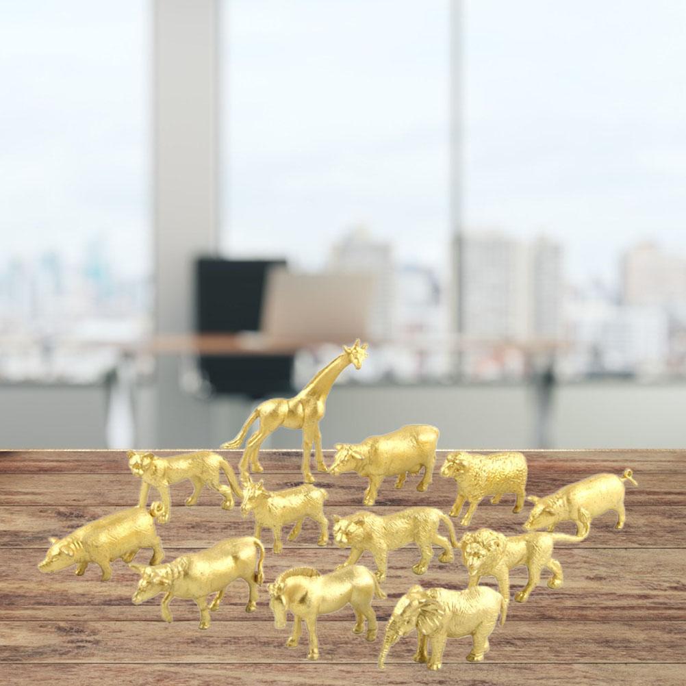 12 Pcs Animal Figure Model Jungle Animal Toy Set Artificial Wild Animal Learning  Farm Animal 