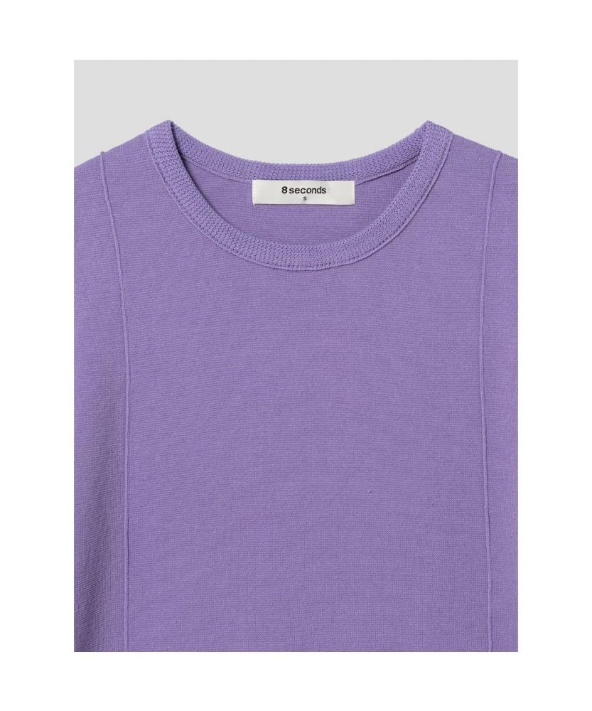 8SECONDS Short Sleeve Cap Sleeve Slim Pullover Violet