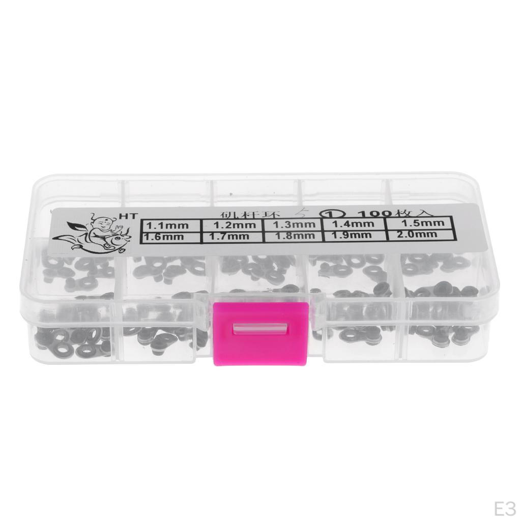 100 Pcs Fishing Rod Tips Repair Kit Replacement Part 0.9 6.6mm