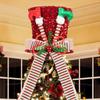 Christmas Tree Toppers Hat Large Christmas Tree Hat with Bows Seasonal Holiday Decorations Tabletop Ornaments for Home