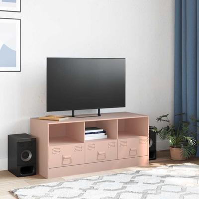 Pink TV Cabinet 99 X 39 X 44 Cm Steel