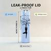 1PC Lady Silhouette Tree Silhouette Print 750ml Color Plastic Sports Water Bottle Leakproof Flip Straw Lid Suitable for Sports Office Home Use